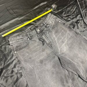 black denim distressed jorts